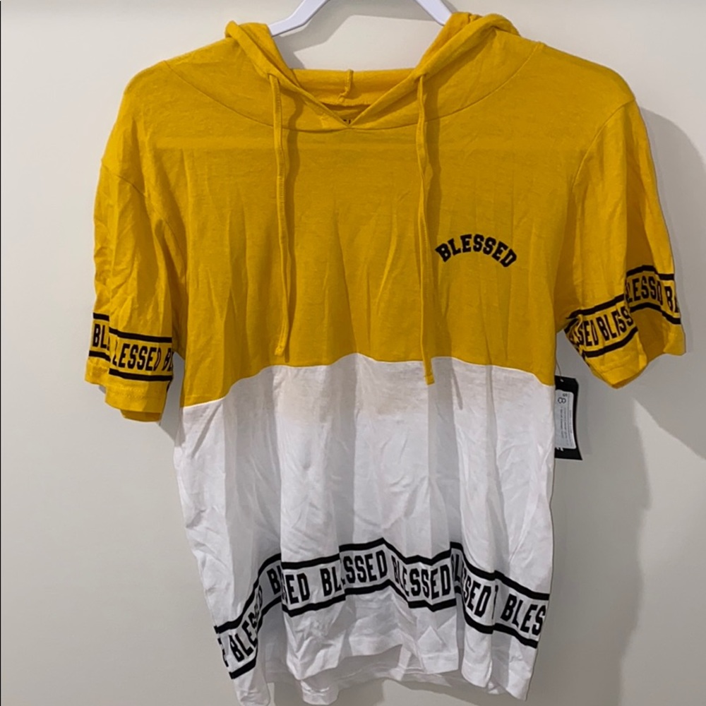 Blessed half sleeve hoodie shirt